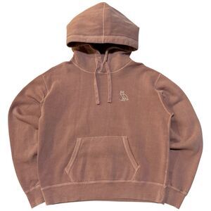 October’s Very Own OVO OG Owl Hoodie Mens Sz M Garment Dye Mauve Pink Gold Drake